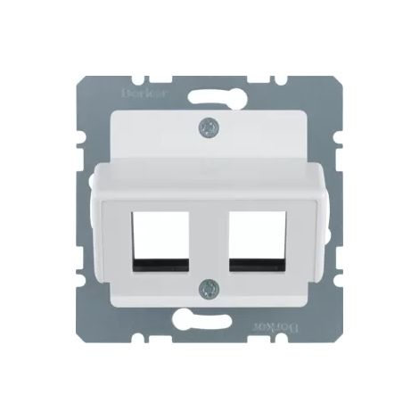 Berker Zentralplatte pws f.Krone Modular-Jack 146409 (1/2)