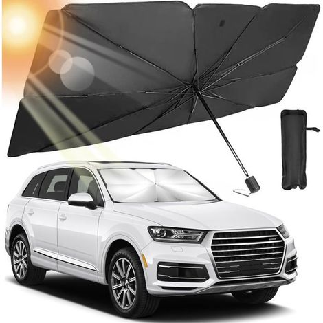 HOXILEELEO - Pare-Soleil Pliable pour Voiture - Parapluie Parasol Avant Compatible avec SUV (65125cm) (1/5)