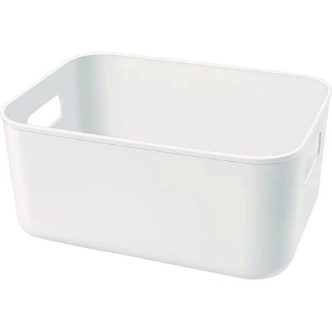 Set de 3 cajas de almacenamiento de plástico, uso versátil, ideales para organizar armarios de cocina, también se pueden colocar debajo de la cama, bajo el fregadero o en el baño (Blanco, 3 unidades,
