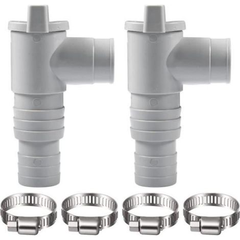 Adaptateur Piscine - Raccord Tuyau 32 mm - Robinet D'arrêt Pour Entretien Piscine - Lot De 2 (1/4)