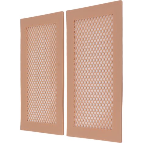 Lot de 2 grilles d'aération de sécurité pour bébé, en silicone souple rose, pour la maison, afin de retenir les débris, les cheveux et les insectes. (1/5)