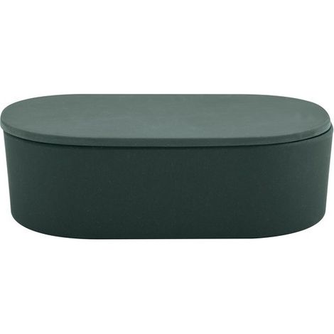 Boite à cotons Fibres de Bambou TAKEO Vert Foncé Spirella