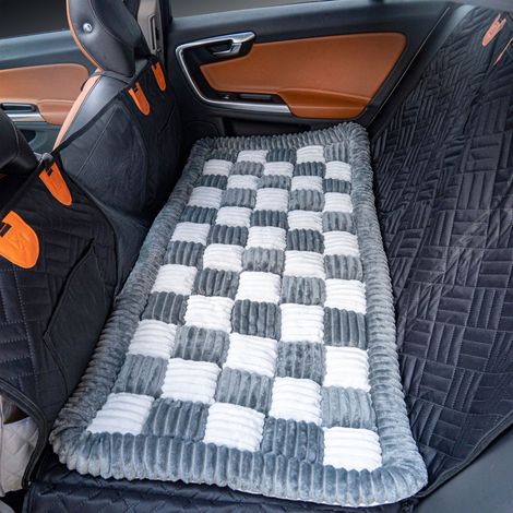 Housses de siège auto pour chiens, matelas de voyage antidérapant pour chien, tapis d'extension pour siège arrière, couverture pour animaux (1/2)