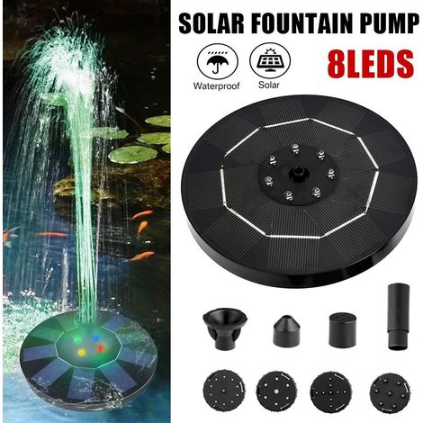 Pompe à eau solaire avec éclairage LED pour abreuvoirs à oiseaux (1/5)