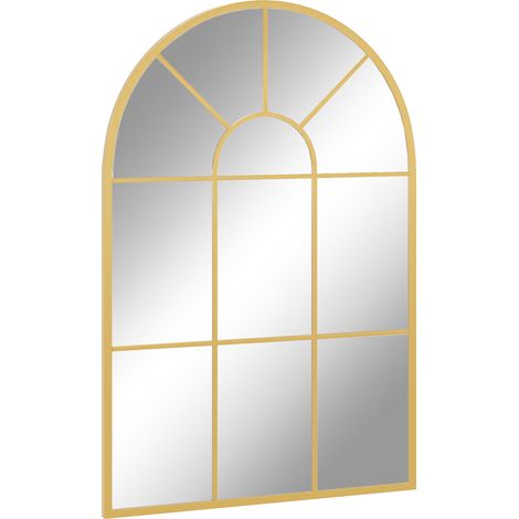 Miroir mural style verrière LOGGIA doré (1/5)