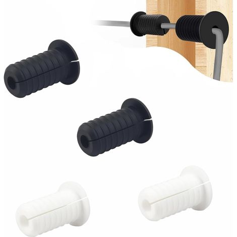 Lot de 4 Protection de Câble Passage Mural œillets Filetés de 1,9 cm pour Kit de Routage de Câble Antidérapant pour Protéger les Cordons (1/5)