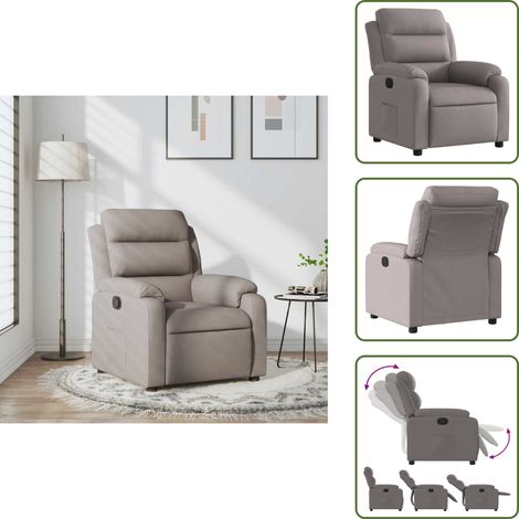 Relaxsessel Taupe Stoff - Relaxsessel - Relaxstuhl - Sessel - Fernsehsessel