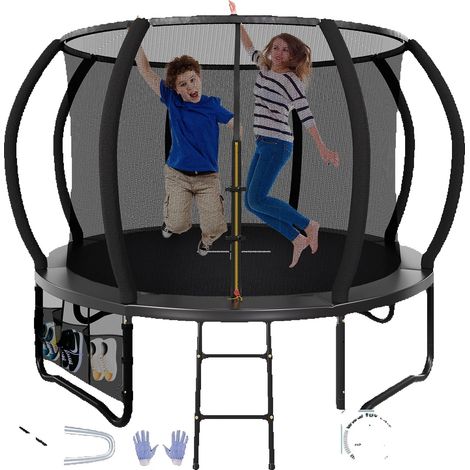 Trampoline extérieur Ø 305cm Devoko GS Certificat Trampoline pour enfants Trampoline de jardin avec filet de sécurité (1/5)