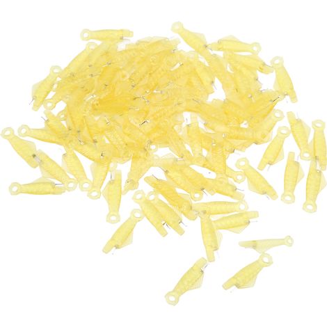 100 enfile-aiguilles en forme de poisson, grand, mini et petit, jaune, pour machine à coudre, enfile-aiguilles automatique (1/5)