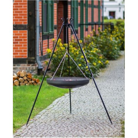 WOK rond spécial pour brasero sur trépied-- (1/5)