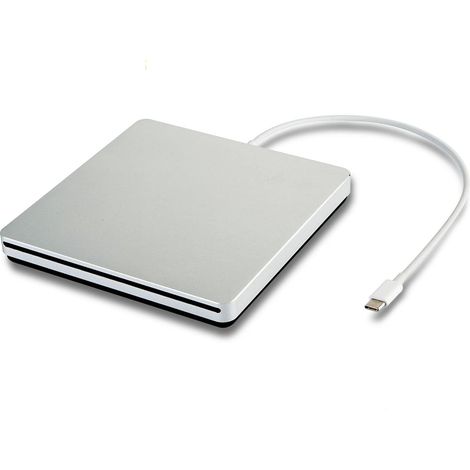 Lecteur optique à ventouse ultra-mince, lecteur optique externe, lecteur DVD, graveur CD, lecteur externe USB Type-C, lecteur DVD+RW (1/5)