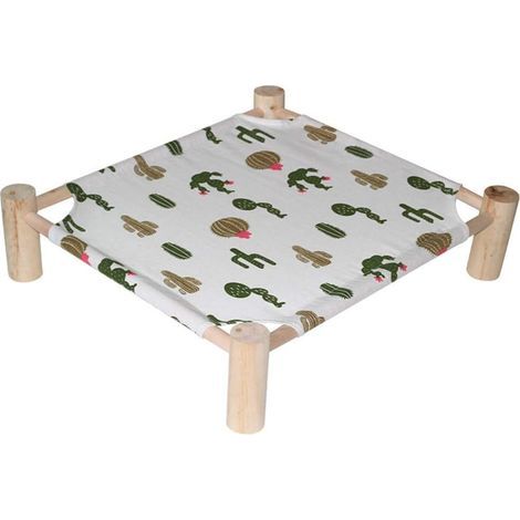 Lit Marche pour Animaux de Compagnie, Chenil D'été Lit pour Chien, Tapis de Chat en Bois Lavable Quatre Saisons Disponibles (1/5)