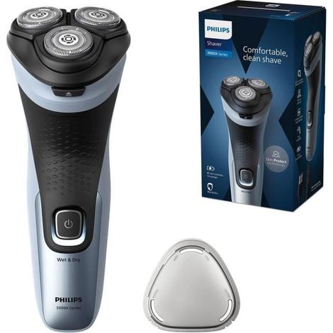 Rasoir électrique - PHILIPS - Series 3000X - Wet & Dry - SkinProtect - 40 min autonomie