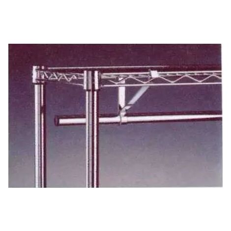 tubo appendiabiti - 90cm - con ganci