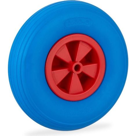 Rueda para carretilla 3,50-6 en color azul/rojo
