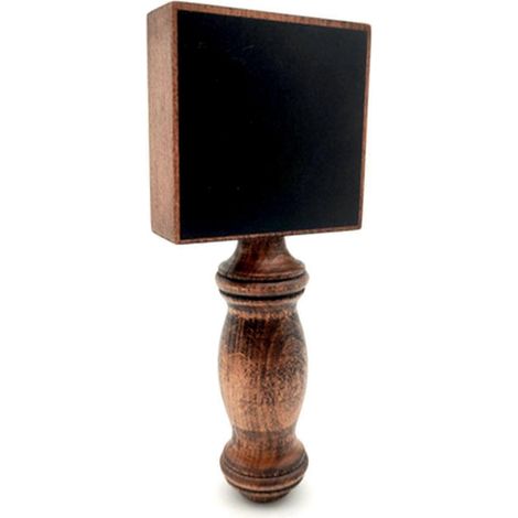 Poignée de robinet en bois pour bière artisanale, poignée de robinet réutilisable avec tableau noir, décoration de bar (1/5)
