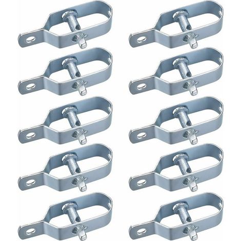 Lot de 10 tendeurs de grillage en acier galvanisé – Résistants à la corrosion – Longueur 92 mm – Pour tension de fil de clôture (1/5)