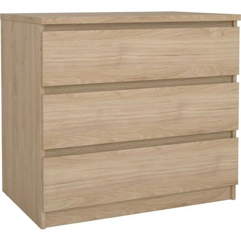 Dmora - Cassettiera Aglae, Settimino multiuso, Comò camera da letto, Mobile con cassetti, 77x50 h70 cm, Rovere