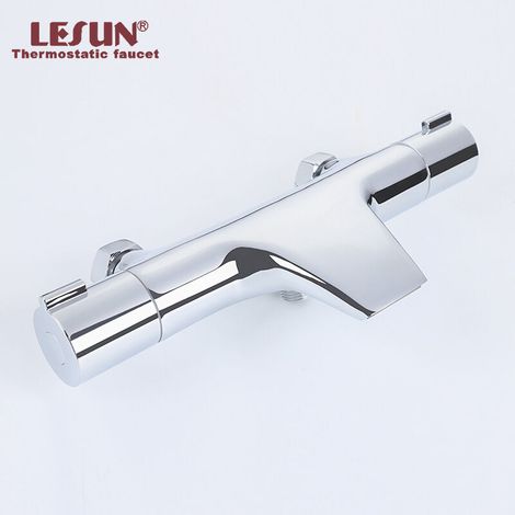 Chrome Thermostatic Waterfall Bathtub Faucet Bathroom Shower Faucet Durable Brass Silver Designed for Bathroom Wall Mount (5701001CP) -1pcs