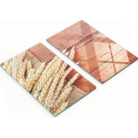 Taglieri decorativi in vetro per tagliare e servire, modello Wheat Boards, 2x30x52 cm (1/5)