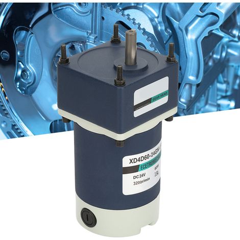 Moteur à engrenages CC à aimant permanent, 24 V, 60 W, à couple élevé et vitesse réglable, avec engrenages métalliques (20, 160 tr/min) (1/5)