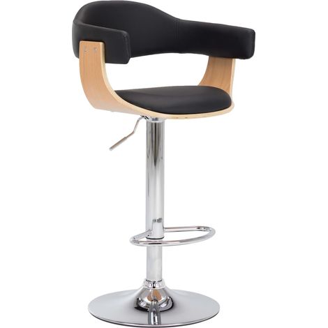 Maison Exclusive - Sgabelli da Bar 2 pz Nere in Legno Piegato e Similpelle