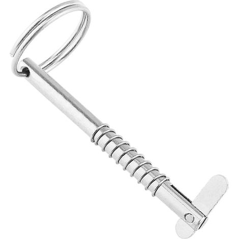 (5 x 76 mm) 1 goupille de sécurité marine à dégagement rapide avec came et ressort, goupille de bimini en acier inoxydable, quincaillerie marine, argent 8 x 51 mm (1/5)
