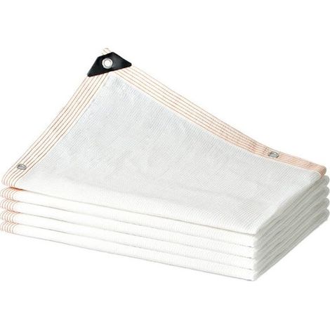 Filet d'ombrage extérieur (2 x 7 mètres), résistant aux UV, anti-vieillissement, convient aux jardins, patios, serres, blanc. (1/5)