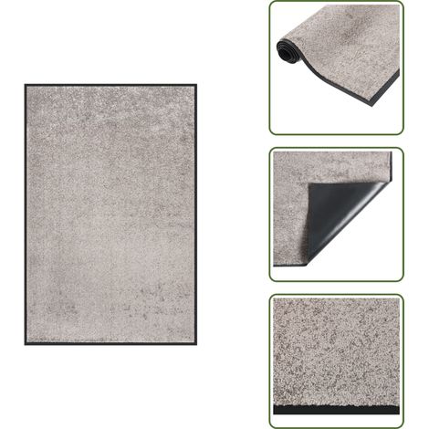 Paillasson Gris 80x120 cm - Tapis D'entrée - Paillasson Intérieur - Paillasson Extérieur - Tapis Absorbant - Tapis Résistant À L'eau (1/5)