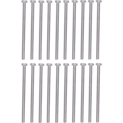 50 vis à tête cylindrique fendue en acier inoxydable A2-70 pour machines de précision et usage domestique M3M3x50