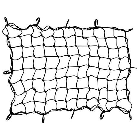 Filet Remorque Elastique Carré Extensible Universel, Filet Rangement Voiture Coffre, Filet De Rangement Camping Car Voiture Plafond avec 12 Crochets, pour Camion SUV Auto Jeep Etc (Non Mousqueton) (1/5)