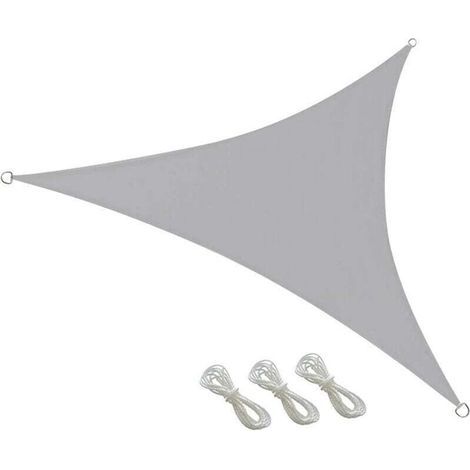 Voile d'ombrage triangulaire résistante aux UV de 3 m, abri pour plantes de jardin, serre respirante pour terrasse, camping, arrière-cour, piscine (1/4)