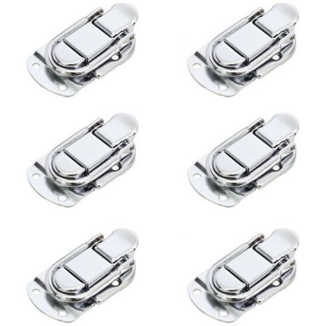 Fermeture à Levier Fermoir à Bascule Loquets Verrou 6 pcs Loquet à Bascule en alliage d'aluminium pour Coffret, Cadeaux Boîte, Tiroir, Armoire, Trousse médical, Coffre à Outils. (1/4)