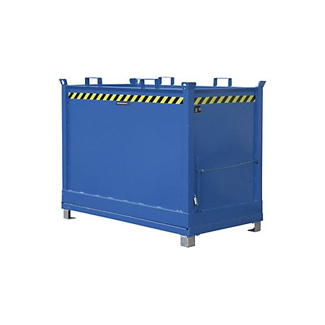 Contenedor con trampilla  capacidad 2,0 m³  azul genciana RAL