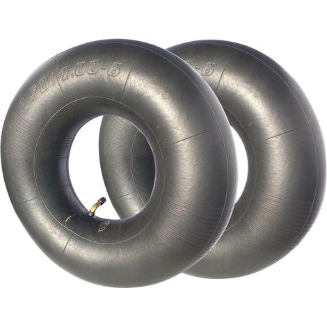 Lot de 2 Chambres à air de Rechange pour Roues de brouette 3,50-6/4,00-6/4,10-6 avec Valve Auto - Chambre à air pour Roues pneumatiques - Idéal pour Les brouettes coulissantes (1/4)