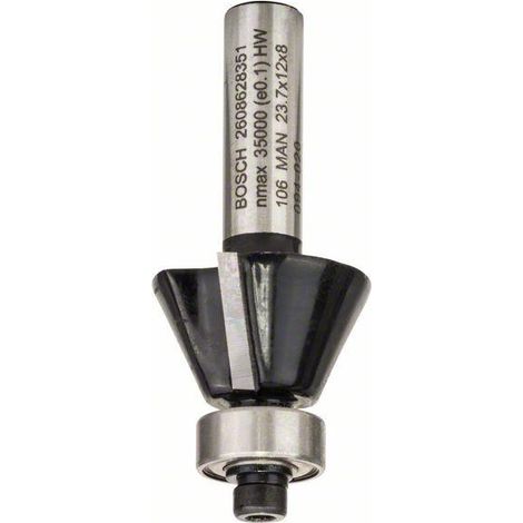 Fresa a incastro per laminato, 8 mm, D1 23,7 mm, B 5,5 mm, L 12 mm, G 54 mm, 25°
