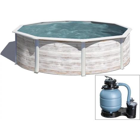 Piscina elevada acero Nordic Gre Finlandia Circular 240x120