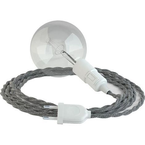 Lámpara colgante creative-cables tn02 cable lino natural 5 m (1/3)