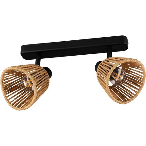 Plafonnier Keelby, 2 spots orientables, lampe de plafond bohème pour (1/2)