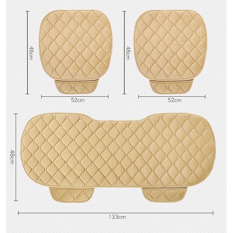 Coussin de siège auto confortable, antidérapant et respirant, assise avant de voiture, coussin ergonomique, sans glisse, tissu aéré, taille universelle, pour conducteur et passager. (1/3)