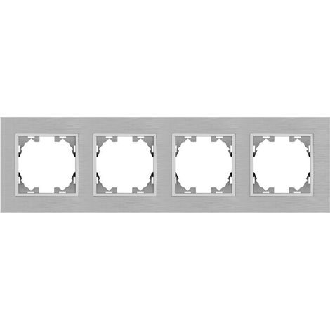 IluminaShop - Marco de Aluminio Empotrable Gris para 4 Modulos Serie wLux (1/2)
