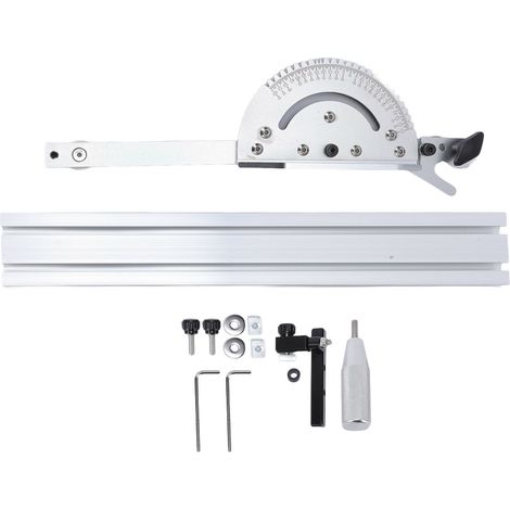 Jauge d'onglet de scie de Table de 410mm, Angle réglable, outil de règle de poussée en alliage d'aluminium avec arrêt rabattable