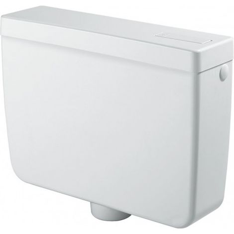 Negrari – Réservoir de chasse d'eau extérieur bas 8L – Dimensions 50x40cm – ABS anti-vieillissement – Système mécanique avec bouton marche/arrêt (1/3)