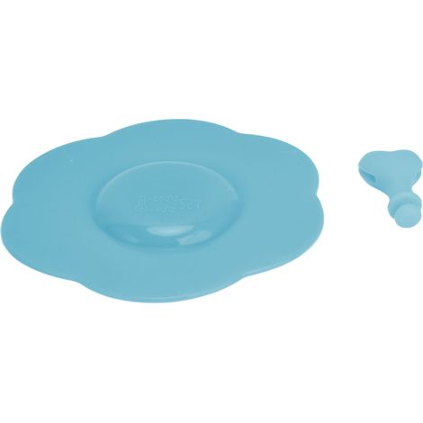 Gobelets boissons chaudes/froides, couvercle silicone anti-poussière résistant à la chaleur, dessin animé, accessoire de cuisine étanche, bleu (1/5)