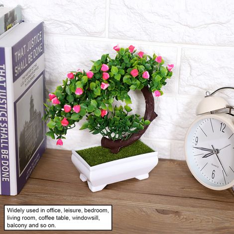 Künstliche Bonsai-Blüten, Topfpflanze mit künstlichen Blüten, Dekoration für Zuhause oder Büro (1/5)