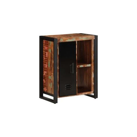 Buffet multicolore 55x35x70 bois massif récupération (1/5)
