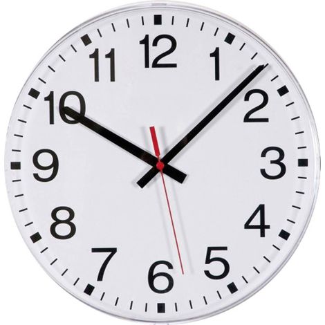 EUROTIME 55000 Radiocontrollato Orologio da parete 30 cm Bianco