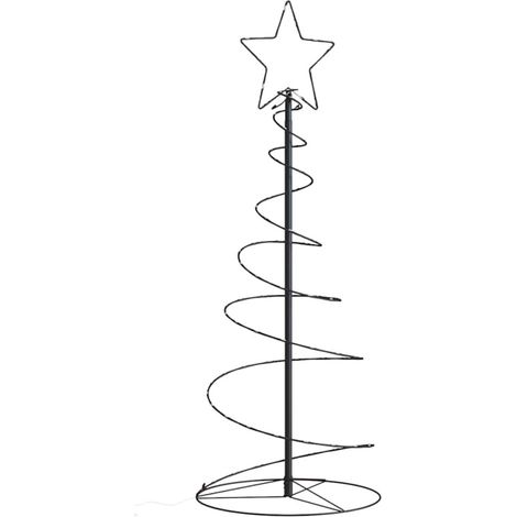 vidaXL Albero di Natale a LED 80 LED Bianco Caldo 120 cm (1/5)