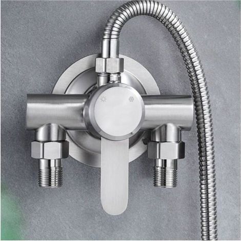 Mischbatterie aus Edelstahl 304, Duscharmatur mit Warmwasserregler (1/4)