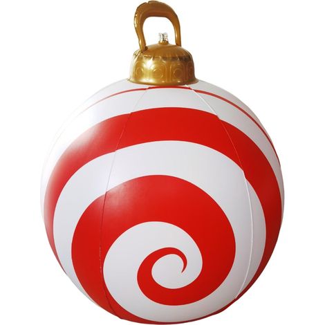 Boule De Noel Gonflable - 60 Cm - En Pvc - Pour Decoration Extérieure Jardin Pelouse Porche - Lot De 1 (1/5)